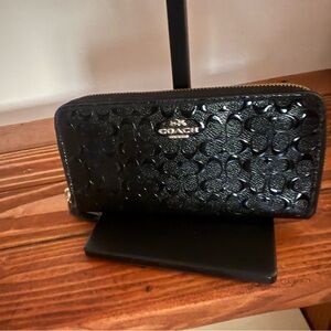 Coach Black Embossed Wallet